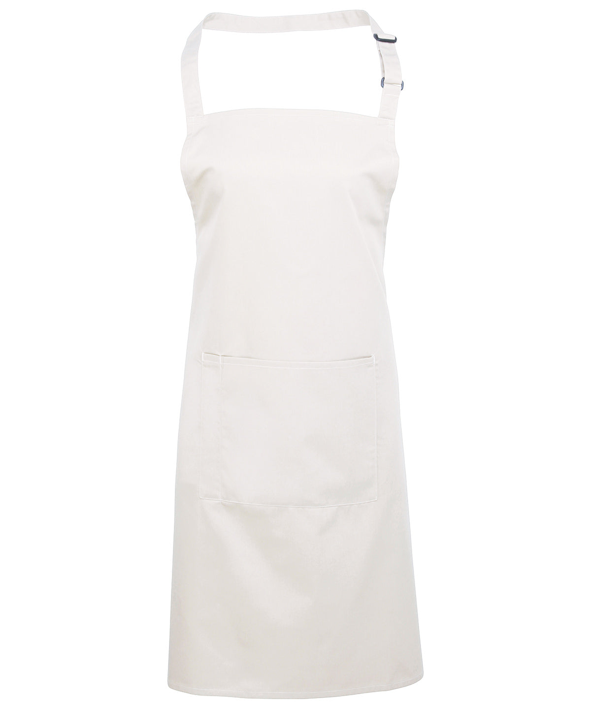 12 x Popular Bib Aprons with Pocket + Free Logo - White One size - Customisable Bundle