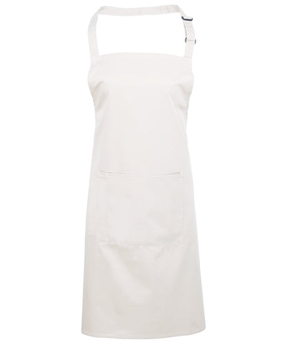 12 x Popular Bib Aprons with Pocket + Free Logo - White One size - Customisable Bundle