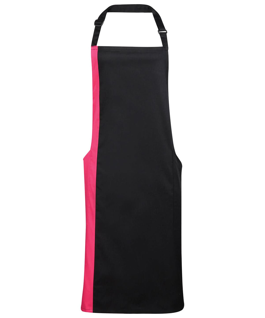 Premier Contrast bib apron PR162 - Black Hot Pink One size - Customisable Apron