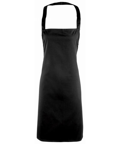 Premier Essential bib apron PR165 - Black One size - Customisable Apron