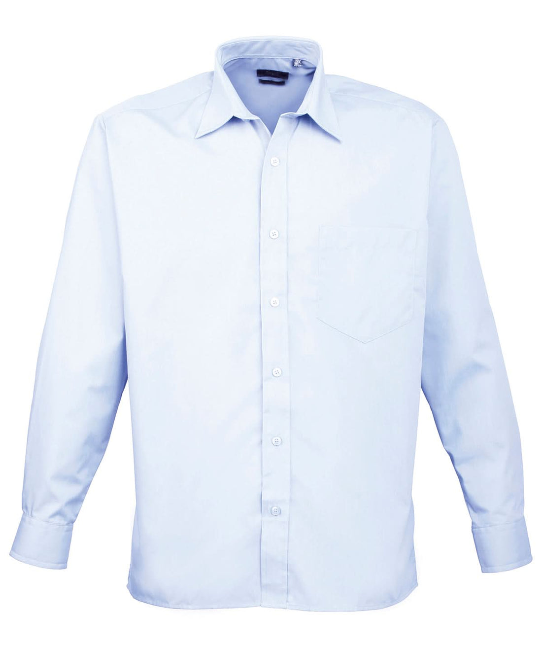 Premier Long sleeve poplin shirt Light Blue PR200 - Light Blue - Customisable Shirts