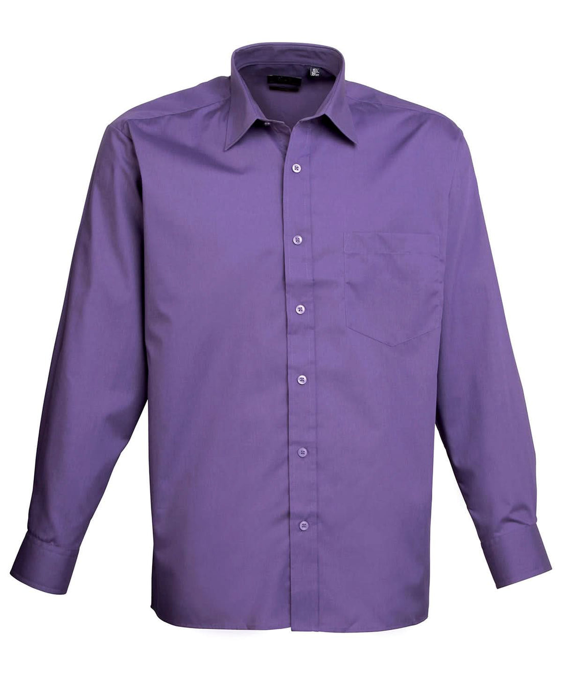 Premier Long sleeve poplin shirt Purple PR200 - Purple - Customisable Shirts