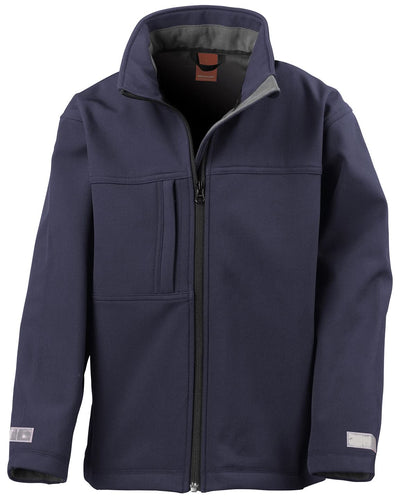 Result Junior classic softshell 3 layer jacket R121J - Navy - Customisable Softshell Jacket
