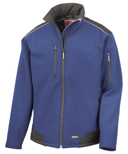 Result Workguard Ripstop softshell workwear jacket R124A - Royal Black - Customisable Softshell Jacket