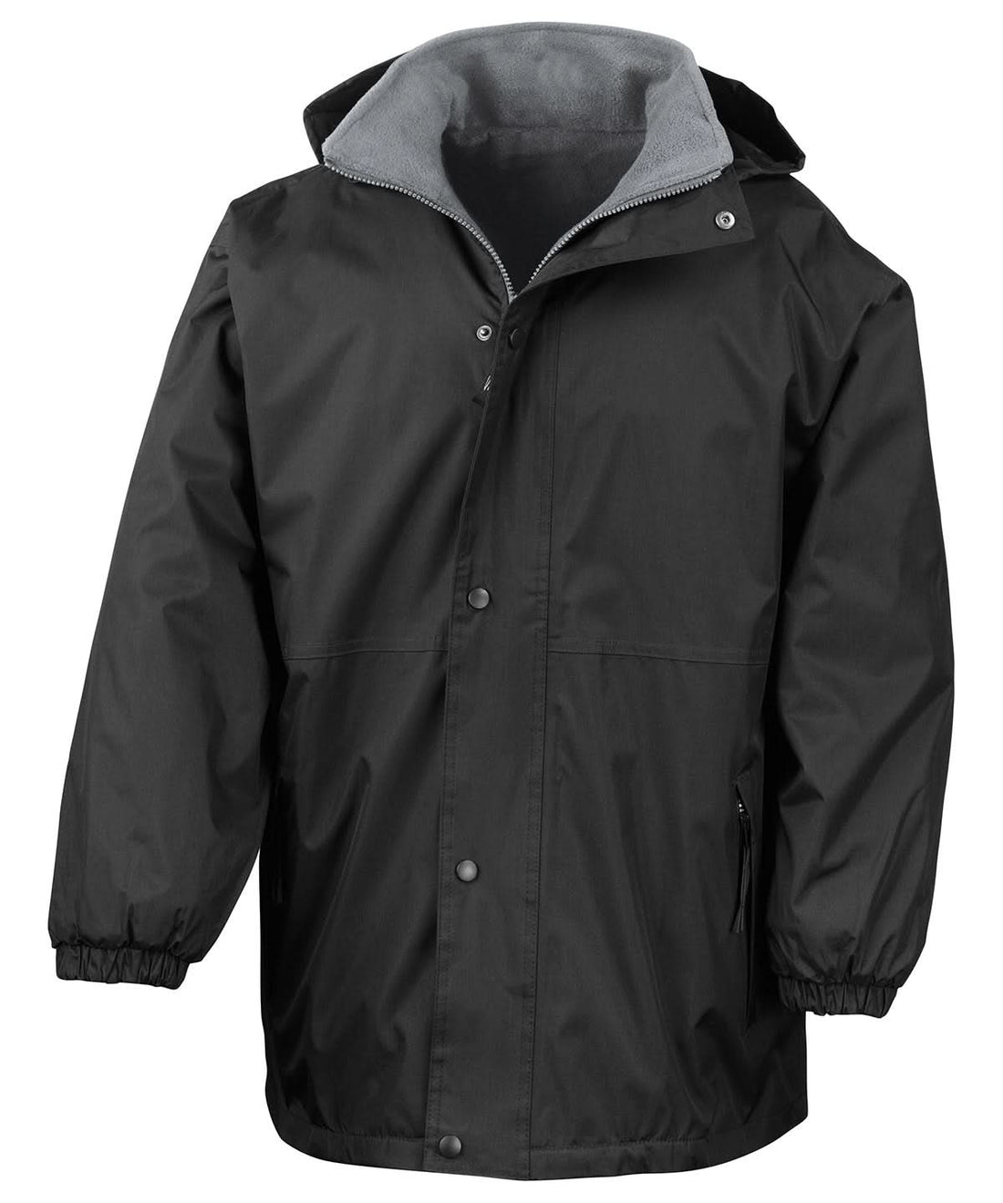 Result Junioryouth reversible StormDri 4000 jacket R160J - Black Grey - Customisable Jackets