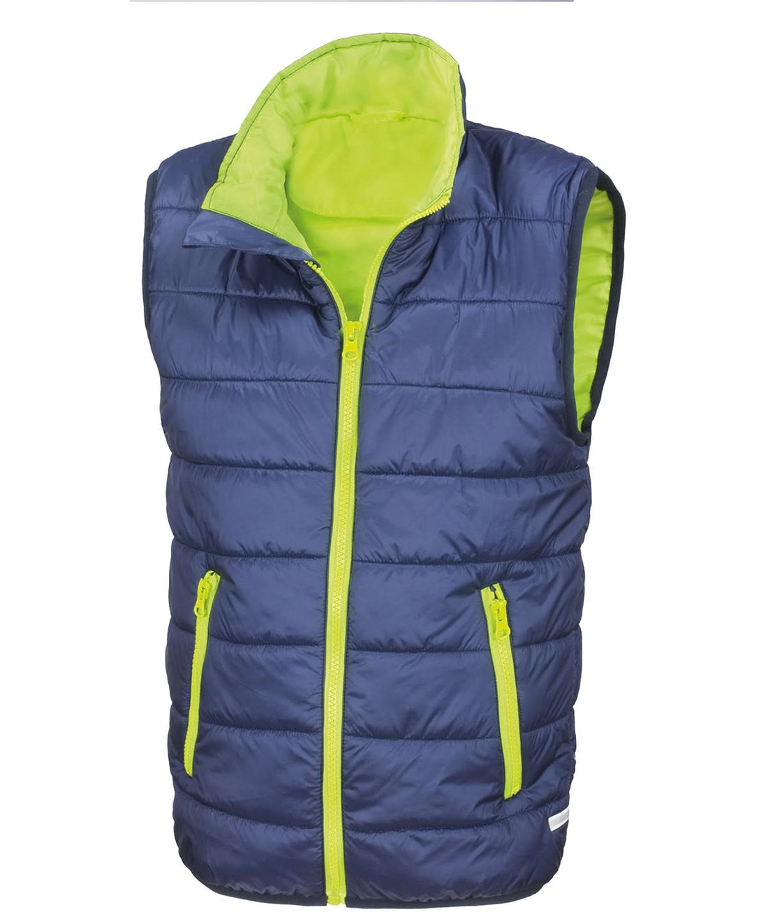 Result Core Core junior bodywarmer R234J - Navy Lime - Customisable Bodywarmer