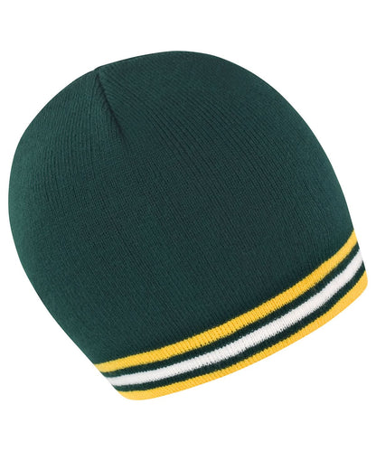 Result Winter Essentials National beanie R368X - Green Gold White One size - Customisable Beanies