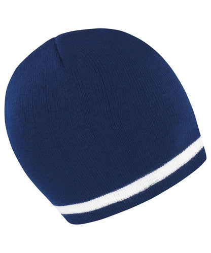 Result Winter Essentials National beanie R368X - Navy White One size - Customisable Beanies