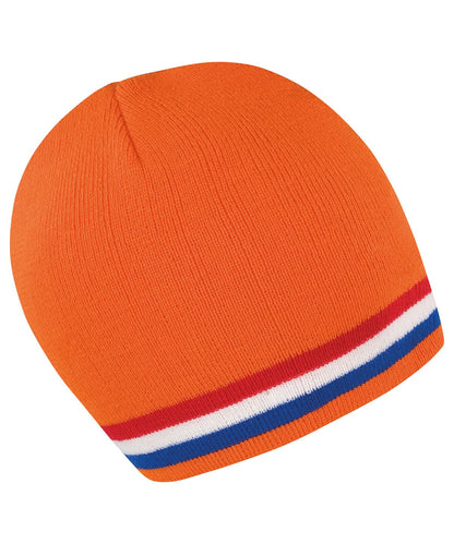 Result Winter Essentials National beanie R368X - Orange Red White Blue One size - Customisable Beanies