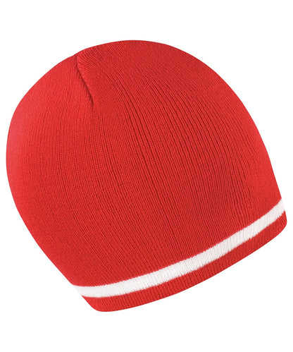 Result Winter Essentials National beanie R368X - Red White One size - Customisable Beanies