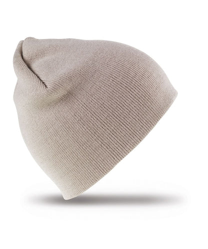 Result Winter Essentials Pull on soft feel acrylic hat RC044 - Stone One size - Customisable Hats
