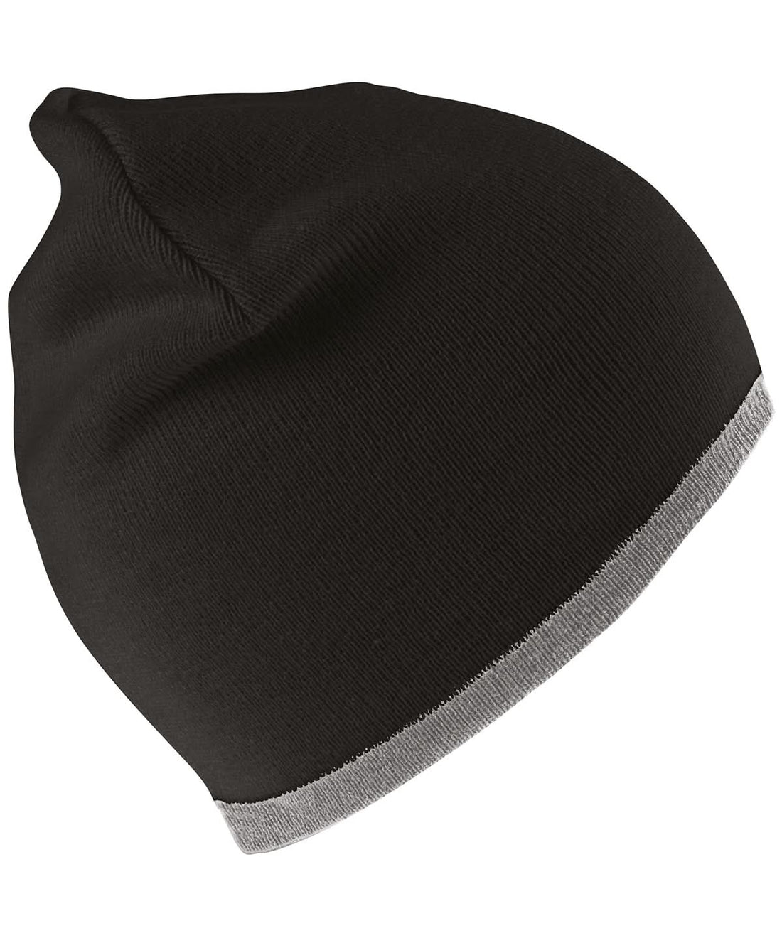 Result Winter Essentials Reversible fashion fit hat RC046 - Black Grey One size - Customisable Hats