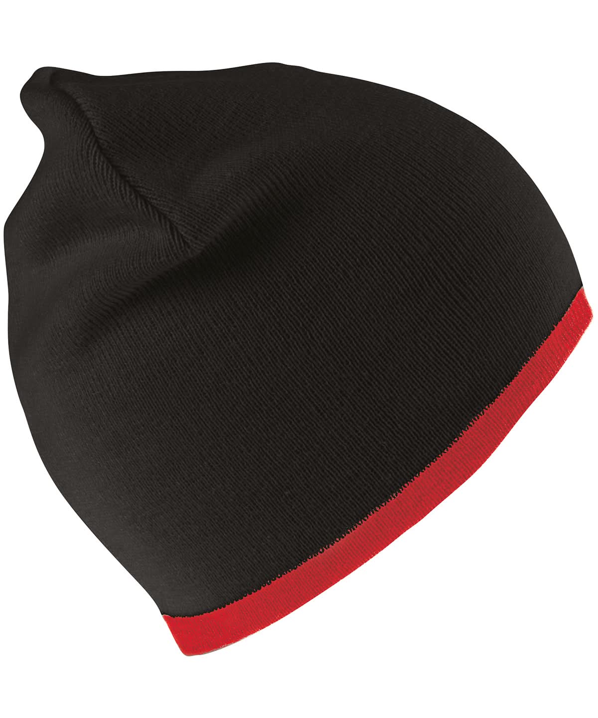 Result Winter Essentials Reversible fashion fit hat RC046 - Black Red One size - Customisable Hats