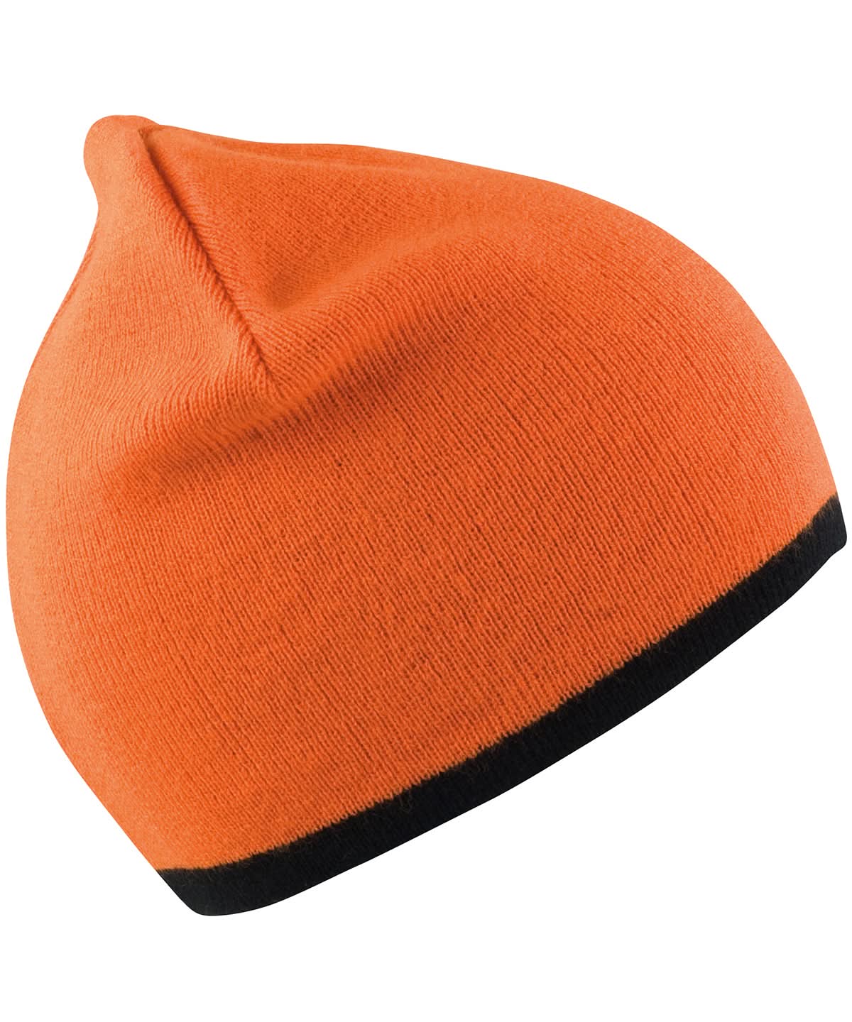 Result Winter Essentials Reversible fashion fit hat RC046 - Bright Orange Black One size - Customisable Hats
