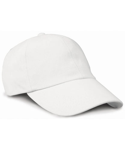 Result Headwear Low profile heavy brushed cotton cap RC24X - White One size - Customisable Caps