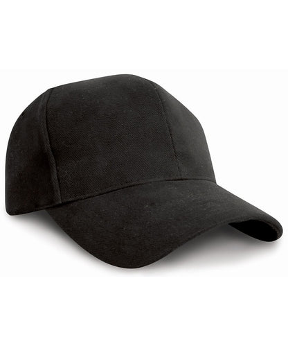 Result Headwear Pro style heavy cotton cap RC25X - Black One size - Customisable Caps