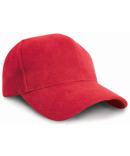 Result Headwear Pro style heavy cotton cap RC25X - Red One size - Customisable Caps