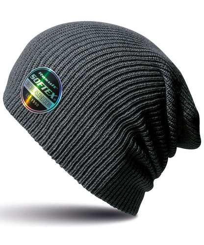 Result Winter Essentials Core Softex beanie RC31X - Charcoal One size - Customisable Beanies