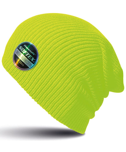 Result Winter Essentials Core Softex beanie RC31X - Flo Yellow One size - Customisable Beanies