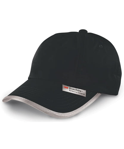 Result Headwear High viz cap RC35X - Black One size - Customisable Caps