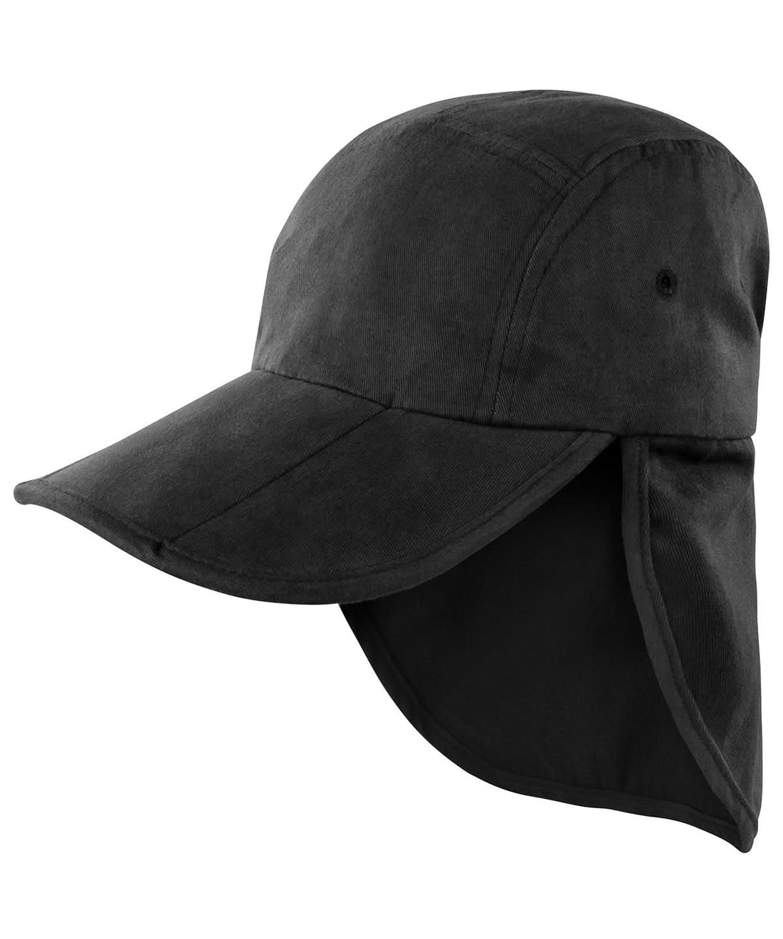 Result Headwear Fold up legionnaires cap RC76X - Black One size - Customisable Caps