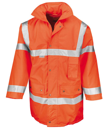 Result Safeguard N ISO 20471 Safety jacket RE18A - Fluorescent Orange - Customisable Jackets
