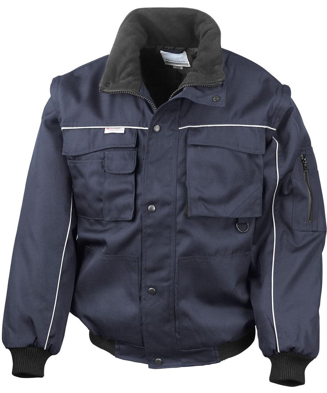 Result Workguard Work Guard zip sleeve heavy duty pilot jacket RE71A - Navy Navy - Customisable Jacket