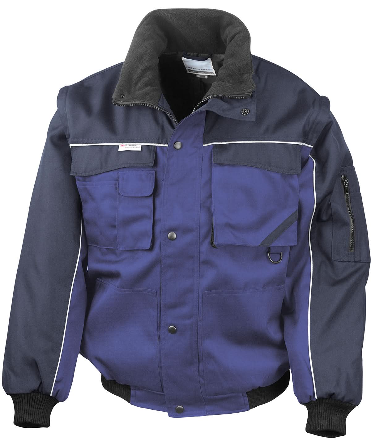 Result Workguard Work Guard zip sleeve heavy duty pilot jacket RE71A - Royal Navy - Customisable Jacket