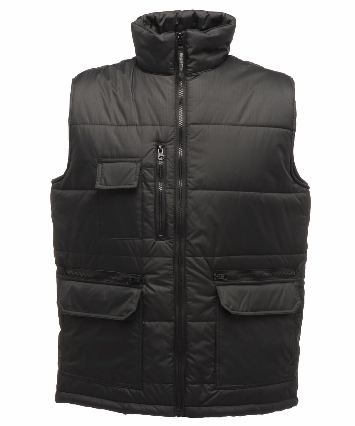Regatta Professional Steller multi zip bodywarmer RG074 - Black - Customisable Bodywarmer