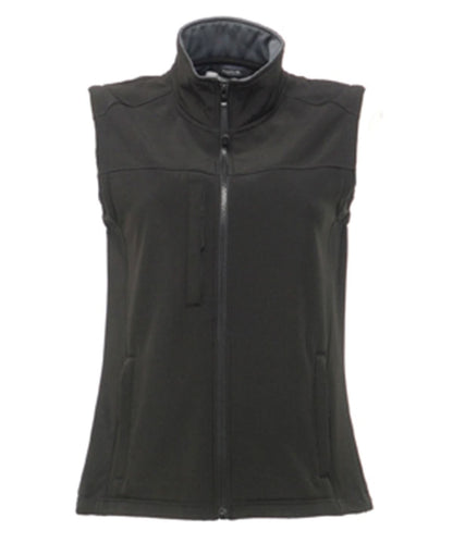 Regatta Professional Womens Flux softshell bodywarmer RG155 - All Black - Customisable Gilets &amp; Body Warmers