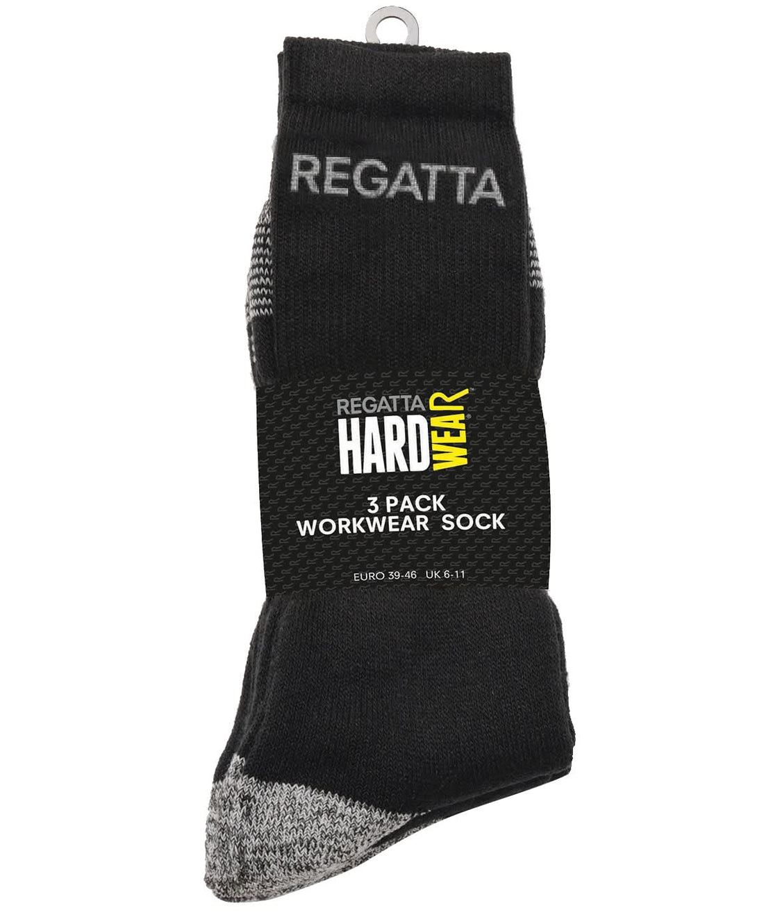 Regatta Professional 3 pack work socks RG287 - Black Socks UK 6 11 - Customisable Socks