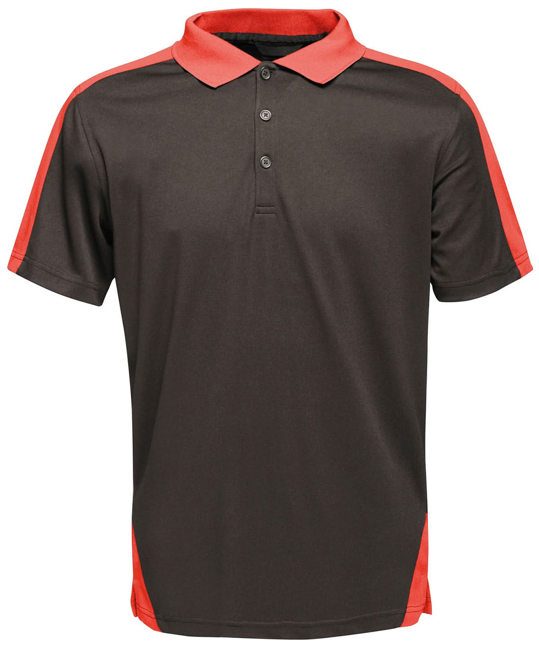 Regatta Professional Contrast wicking polo RG663 - Black Classic Red - Customisable Polos