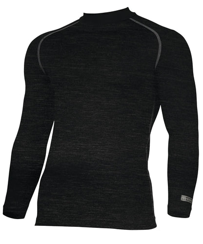 Rhino baselayer long sleeve RH001 - Black Heather - Customisable Baselayers