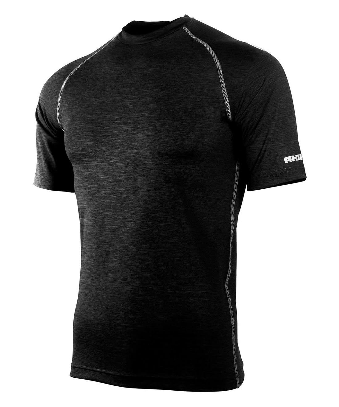 Rhino baselayer short sleeve RH002 - Black Heather - Customisable Baselayers