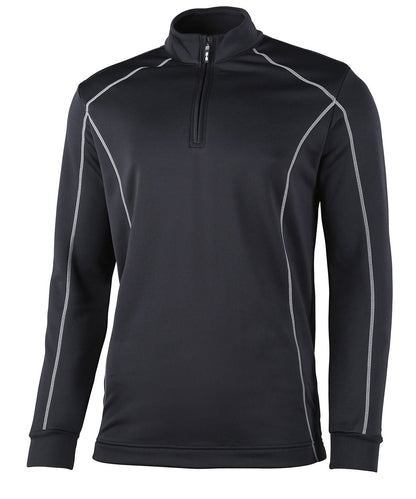 Rhino Seville zip mid layer RH004 - Black - Customisable Sports Overtops