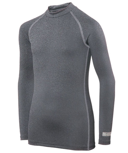 Rhino baselayer long sleeve juniors RH01B - Heather Grey - Customisable Baselayers