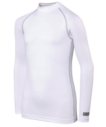 Rhino baselayer long sleeve juniors RH01B - White - Customisable Baselayers