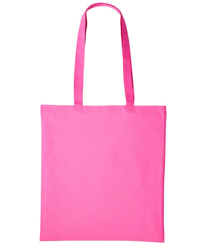 Nutshell Cotton shopper long handle RL100 - Mid Pink One size - Customisable Bags