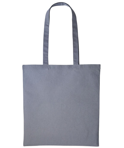 Nutshell Cotton shopper long handle RL100 - Steel Mid Grey One size - Customisable Bags