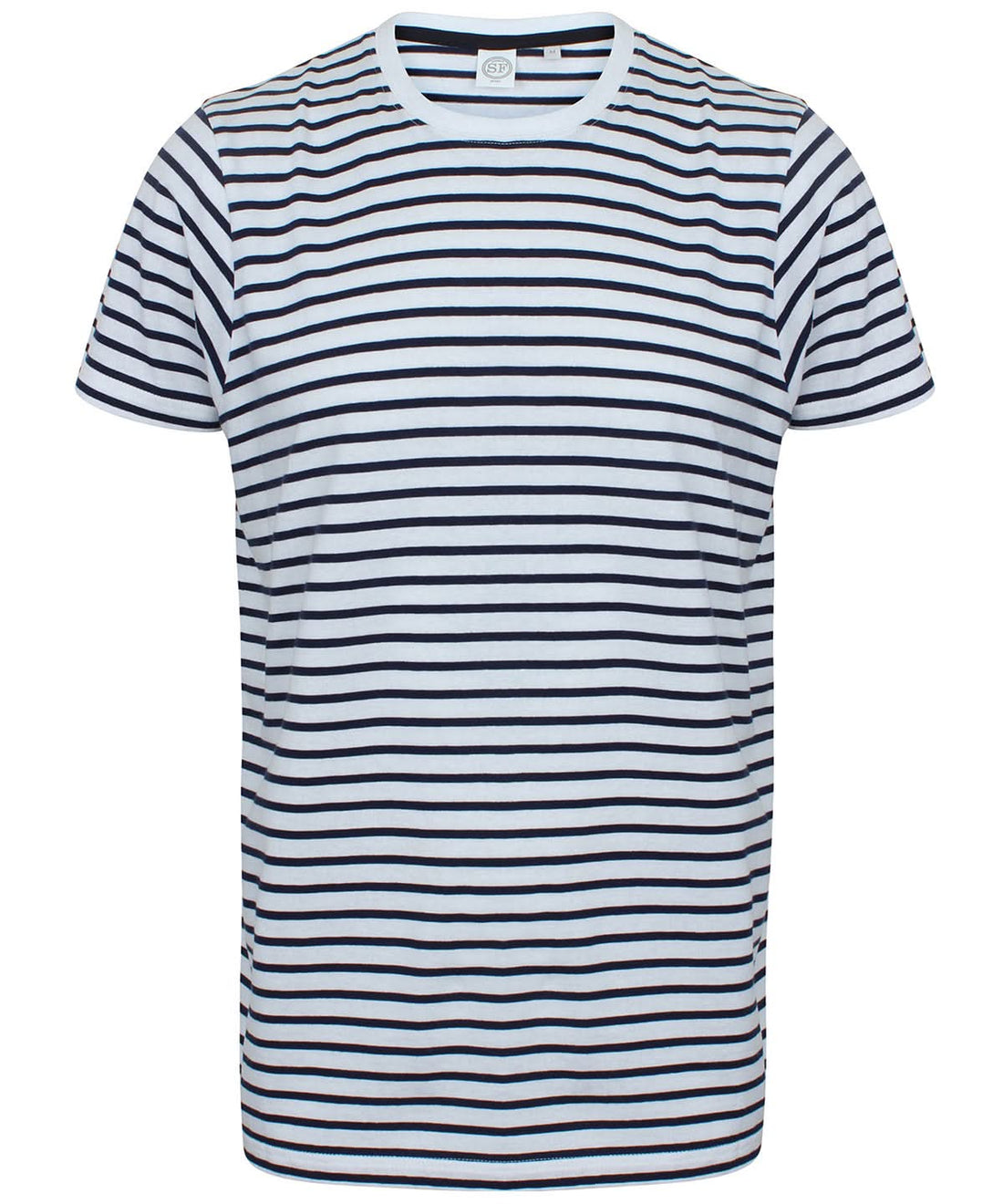 SF Unisex striped T 202 SF202 - White Oxford Navy - Customisable T-Shirts