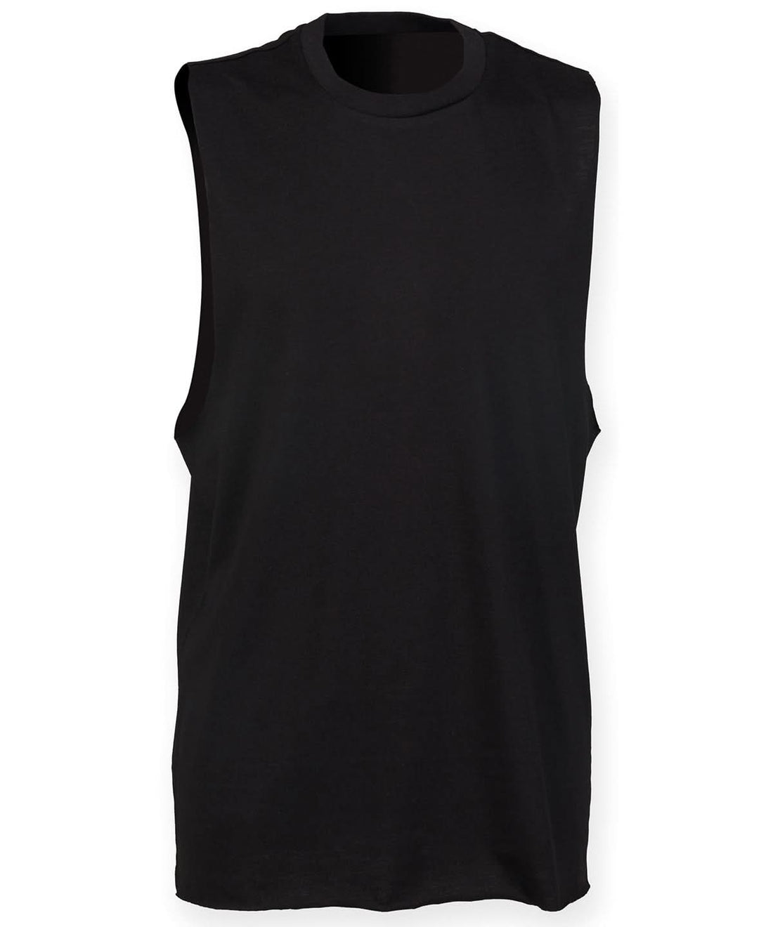 SF High neck slash armhole vest 232 SF232 - Black - Customisable Vest