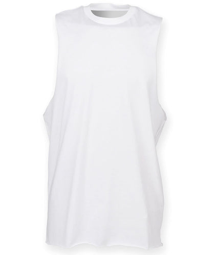 SF High neck slash armhole vest 232 SF232 - White - Customisable Vest