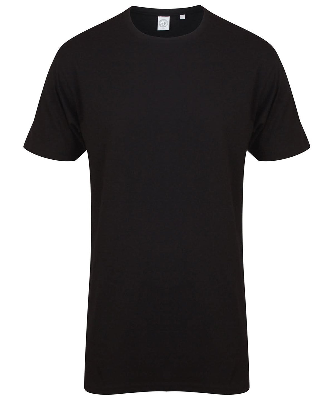 SF Longline t shirt with dipped hem 258 SF258 - Black - Customisable T-Shirts