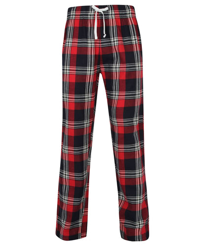 SF Tartan lounge pants M83 SFM83 - Red Navy Check - Customisable Loungewear Bottoms