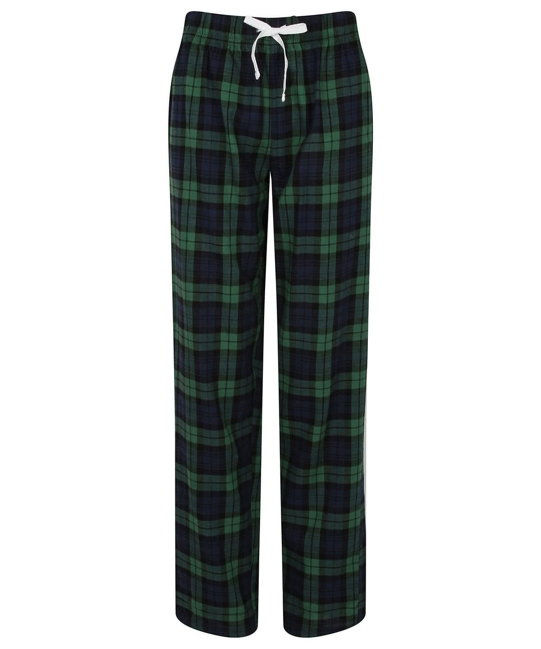SF Womens tartan lounge pants SK083 - Navy Green Check - Customisable Loungewear Bottoms