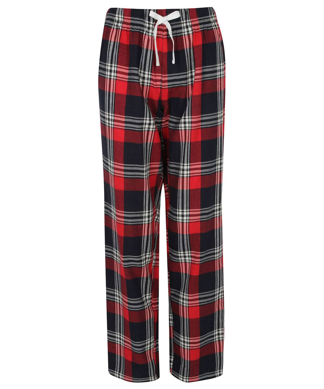 SF Womens tartan lounge pants SK083 - Red Navy Check - Customisable Loungewear Bottoms