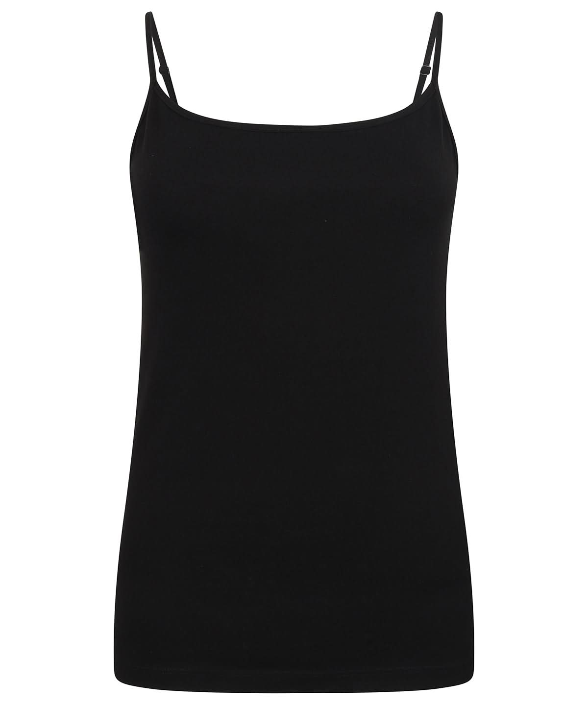 SF Womens feel good stretch spaghetti vest SK126 - Black - Customisable Vest