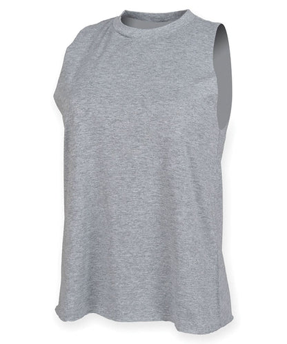 SF High neck vest SK232 - Heather Grey - Customisable Vest