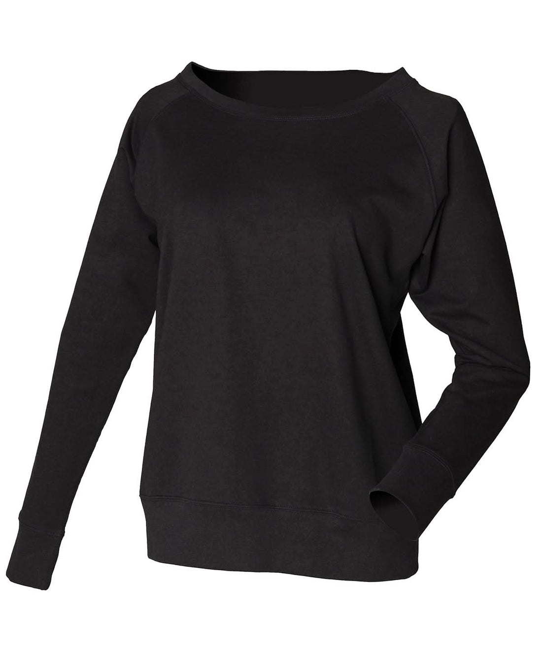 SF Womens slounge sweatshirt SK513 - Black - Customisable Sweatshirts