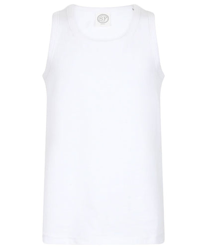 SF Kids feel good stretch vest SM123 - White - Customisable Kids Vest